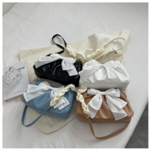 2025 New Arrival Women's Pleated Handle Handbag – Elegant Chain Strap Shoulder Bag for Ladies