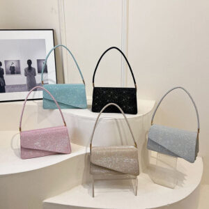 2025 Bling Summer Korean Style Sling Bag – Trendy Underarm Flap Handbag for Women