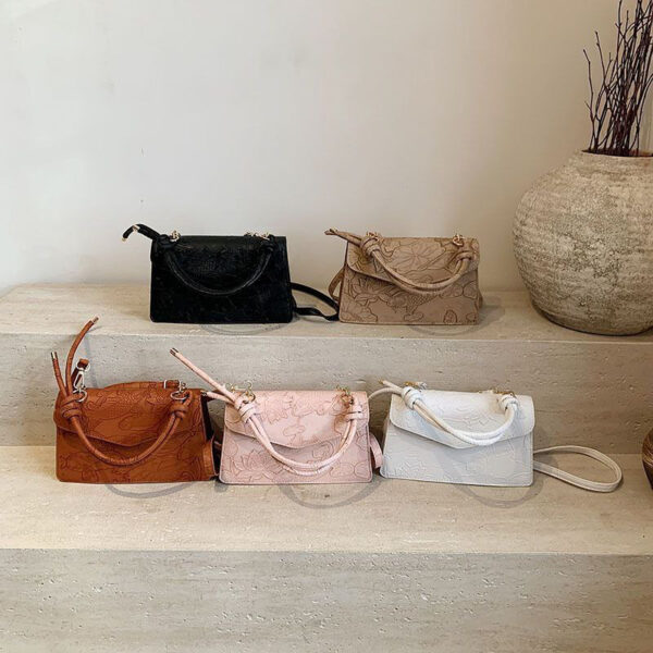 Elegant Floral Embossed Handbag
