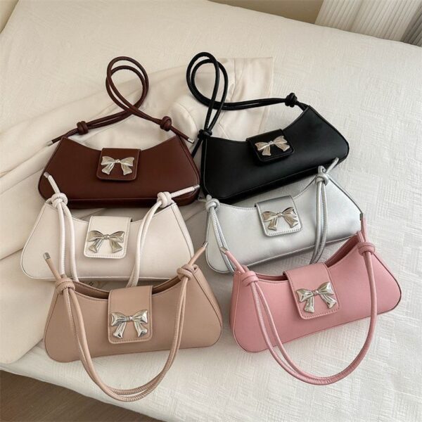 Elegant Bow Charm Mini Shoulder Bag