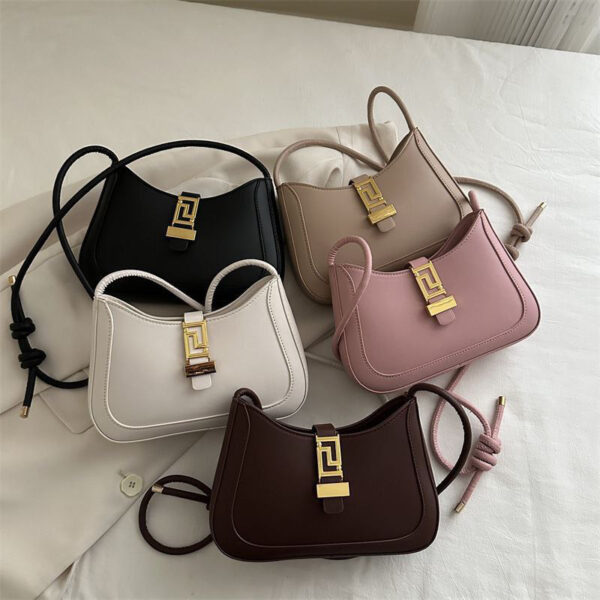 Elegant Gold Lock Shoulder Bag